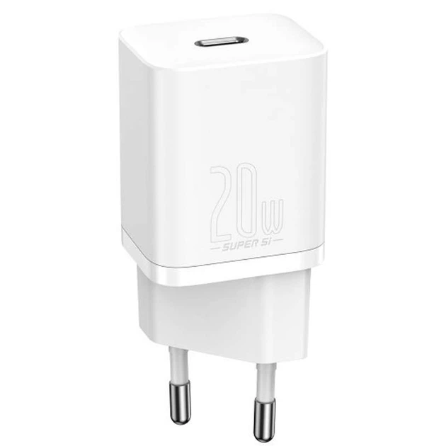 Сетевое зарядное устройство Baseus Super Si Quick Charger 1C 20W + кабель Type-C to Lightning (Белый) (156687) - Фото 2 Сетевое зарядное устройство Baseus Super Si Quick Charger 1C 20W + кабель Type-C to Lightning (Белый) (156687) - изображение 2
