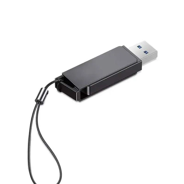Флеш накопитель USAMS US-ZB194 USB3.0 Rotatable High Speed Flash Drive 16 Gb (Iron-grey) (156313) - изображение 2