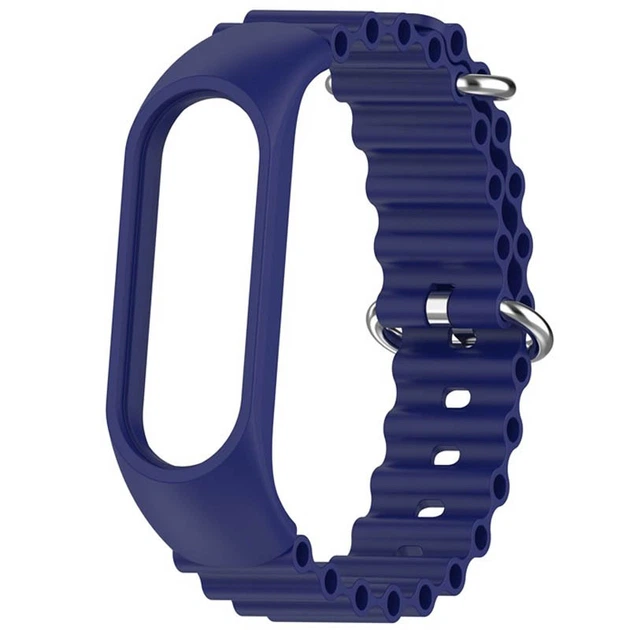 Ремінець Ocean Band для Xiaomi Mi Band 7/6/5/4/3 Синій / Deep navy - зображення 2