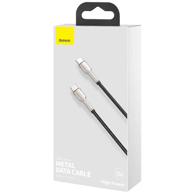 Дата кабель Baseus Cafule Series Metal Type-C to Type-C 100W (2m) (Черный) (36223) - изображение 6