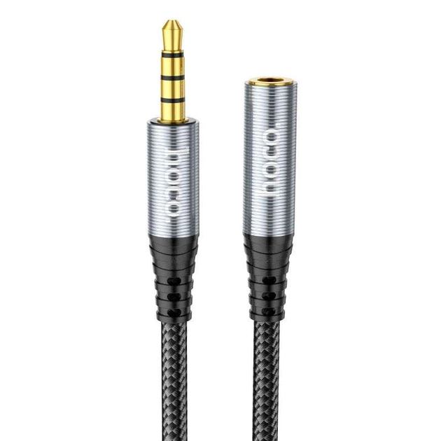 Аудиокабель Aux HOCO UPA20 (1m) (Metal gray) (135662) - Фото 1 Аудиокабель Aux HOCO UPA20 (1m) (Metal gray) (135662) - изображение 1