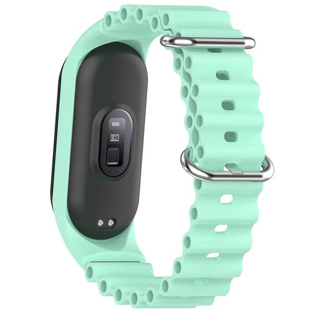 Ремешок Ocean Band для Xiaomi Mi Band 3/4/5/6/7 Бирюзовый / Blue Sea - изображение 3