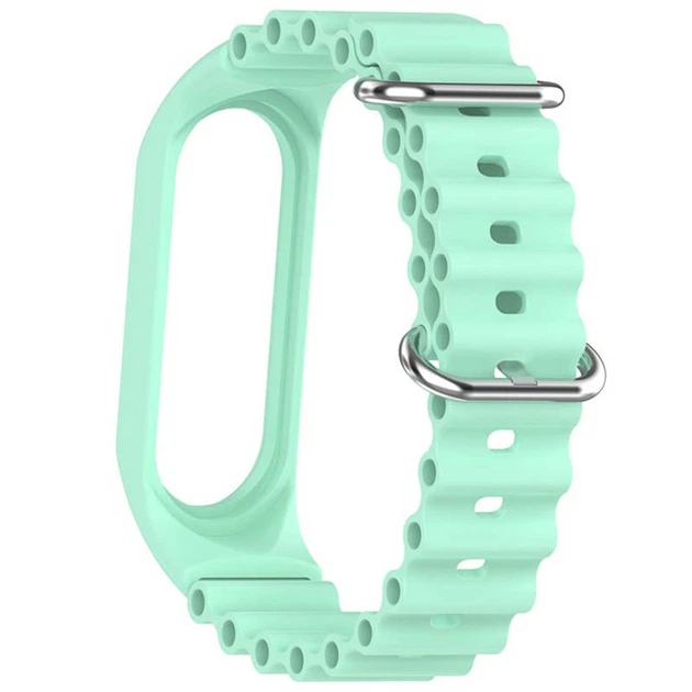 Ремешок Ocean Band для Xiaomi Mi Band 3/4/5/6/7 Бирюзовый / Blue Sea - изображение 4