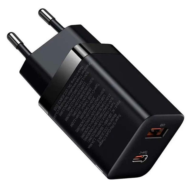 Мережевий зарядний пристрій Baseus Super Si Pro Quick Charger 30W (Black) (156705) - зображення 3