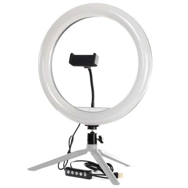 Кольцевая LED лампа QX-260 26 см (Черный) Epik (159567) - изображение 2