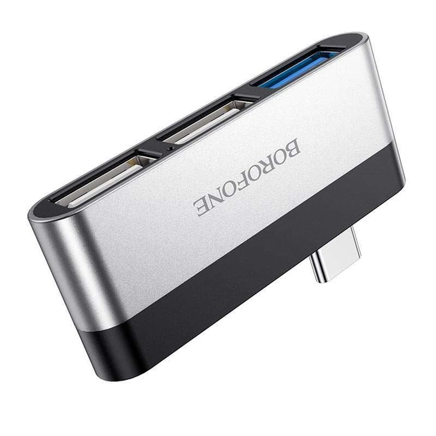 Переходник Borofone DH1 Type-C to USB (Черный / Серебряный) (138646) - Фото 3 Переходник Borofone DH1 Type-C to USB (Черный / Серебряный) (138646) - изображение 3