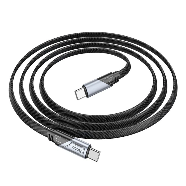 Дата кабель Hoco U119 Machine charging data Type-C to Type-C 60W (1.2m) Black - Фото 3 Дата кабель Hoco U119 Machine charging data Type-C to Type-C 60W (1.2m) Black - изображение 3