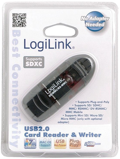 Кардрідер LogiLink CR0007 Card Reader USB 2.0 Stick external for SD/MMC - зображення 2