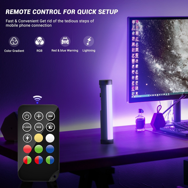 Светодиодная RGB палка LED Stick. Светловой видеосвет жезл 20 см для ...