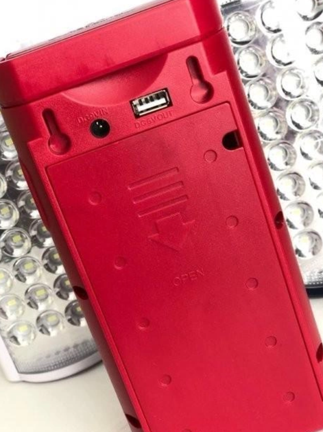Фонарь кемпинговый Almina DL-2424 24 LED с повербанком 3000 mAh Красный - изображение 3