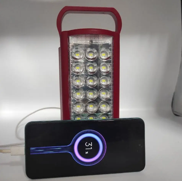 Фонарь кемпинговый Almina DL-2424 24 LED с повербанком 3000 mAh Красный - изображение 4
