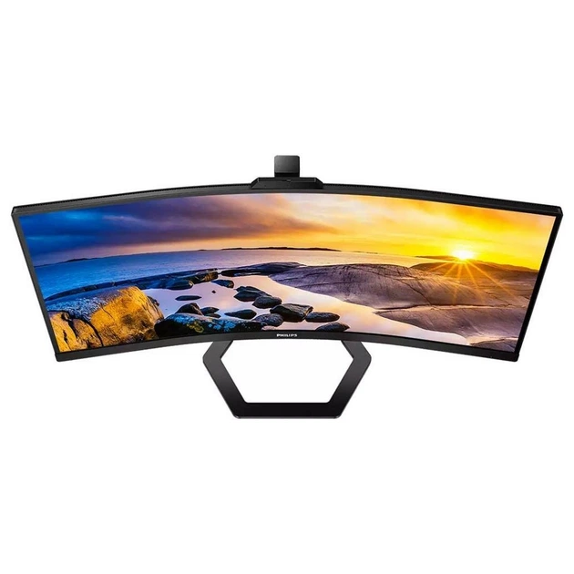 TFT 34" Philips 34E1C5600HE, WQHD, VA, sRGB 123,24%, 100Гц, 1мс, HDMI, DP, USB-C, webcam, HAS, цв. - изображение 2