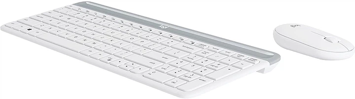 Комплект бездротовий Logitech MK470 Wireless Slim Combo White (920-009201) - зображення 3