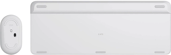 Комплект бездротовий Logitech MK470 Wireless Slim Combo White (920-009201) - зображення 5