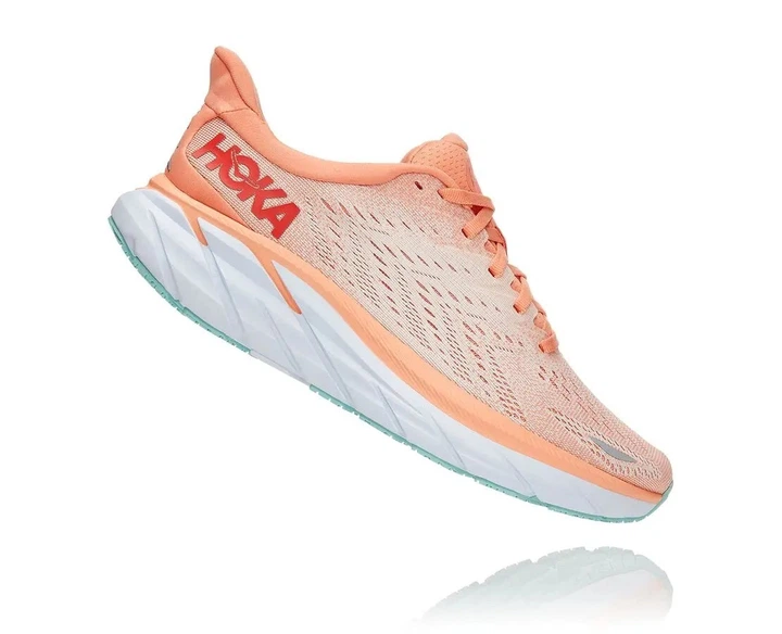 Женские кроссовки HOKA ONE ONE CLIFTON 8 1119394 CSPY 39,5 (EU 39 1/3, USA 7,5B, 24,5 см) оранжевые - изображение 2