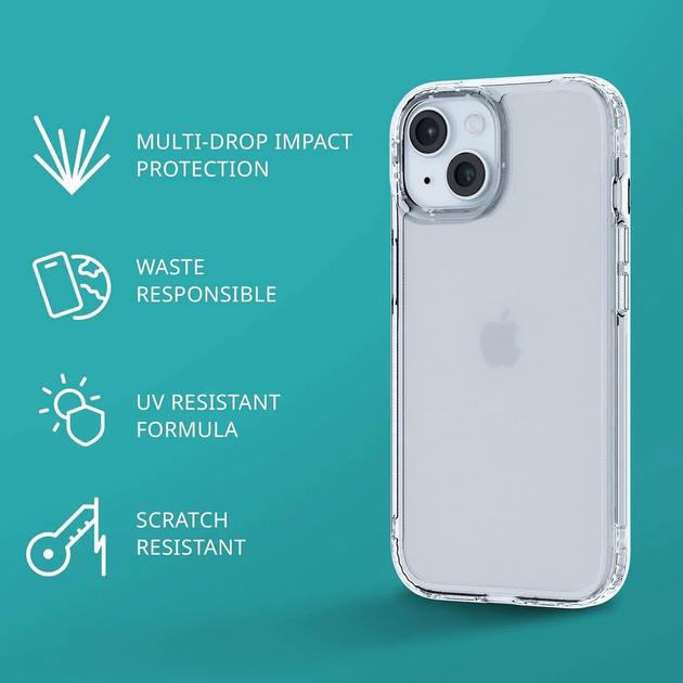 Etui Tech21 Evo Clear Cover do Apple iPhone 15 Transparent (T21-10258) - obraz 3