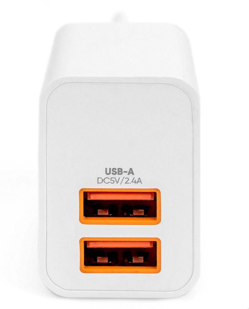 Мережевий зарядний пристрій Digitus USB 2 x USB-A 15.5 Вт Білий (DA-10061) - зображення 2