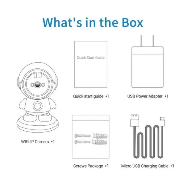 Поворотная беспроводная видеоняня IP-камера Wi-Fi Wi-Fi 2K Робот - изображение 6