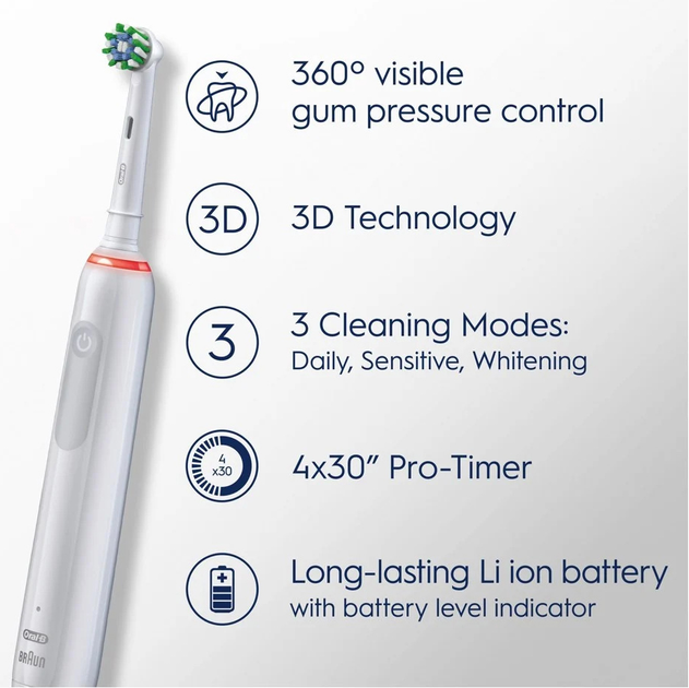 Набір електричних зубна щітка Oral-B Pro3 Duo Black and White (8006540760765) - зображення 4