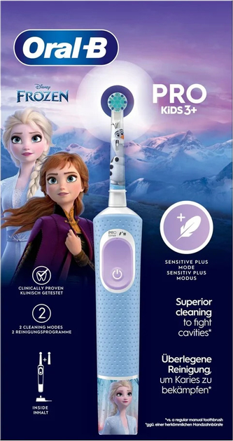 Szczoteczka elektryczna Oral-B Vitality Pro Kids Frozen HBOX (8006540772645) - obraz 2