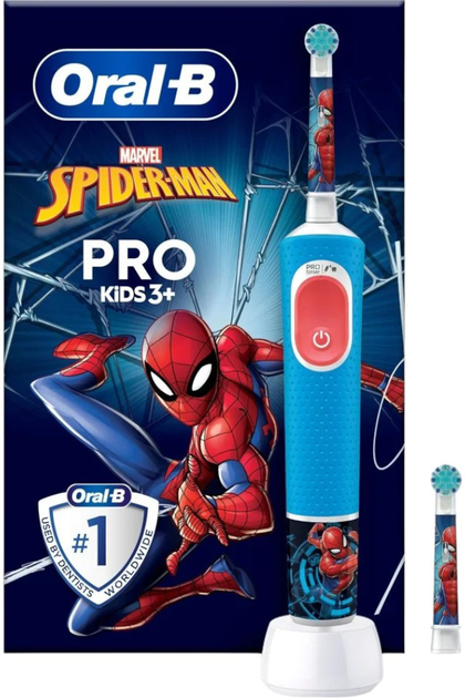 Електрична зубна щітка Oral-b Braun Vitality Pro Kids 3+ Spider-Man + Brush Head (8006540773659) - зображення 1