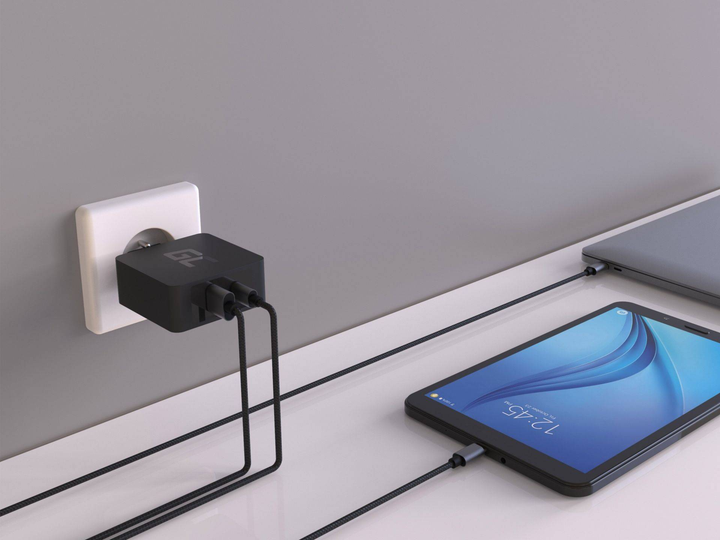Ładowarka sieciowa Green Cell Charger USB-C Power Delivery USB3.0 Quick Charge 45W Czarna (5903317222194) - obraz 5