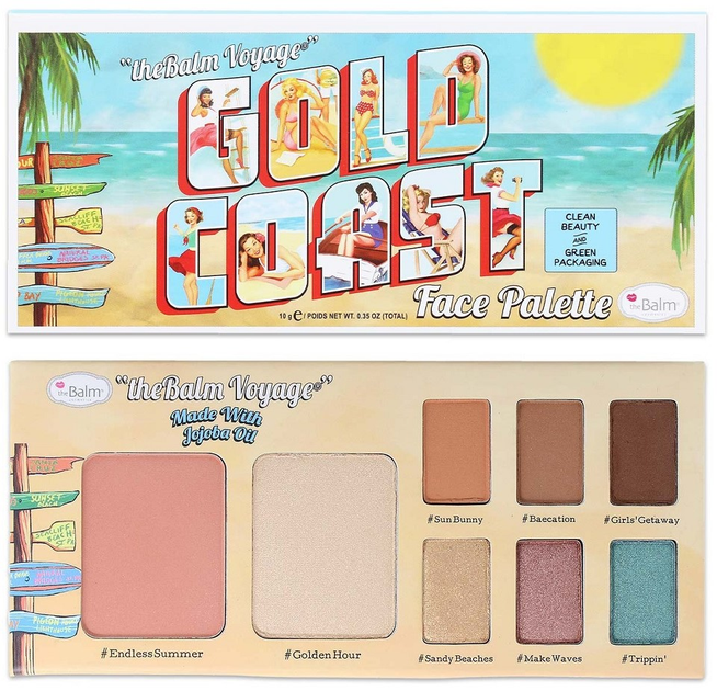 Paleta do makijażu The Balm Gold Coast Face Palette wielofunkcyjna 10 g (681619818981) - obraz 1