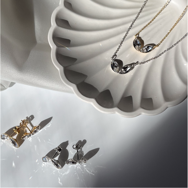 Срібний кулон Spark зі Swarovski Poli NP422810C - зображення 2