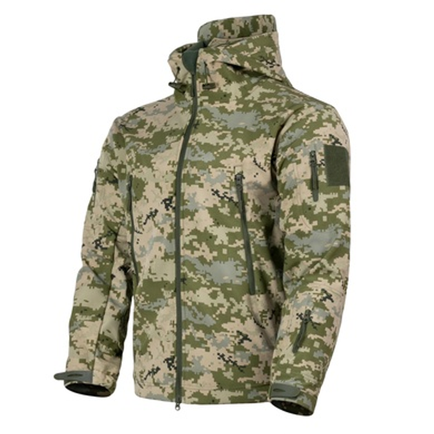 Куртка Vik-Tailor Outdoor Tactical SoftShell ММ-14 піксель ЗСУ XL - зображення 1