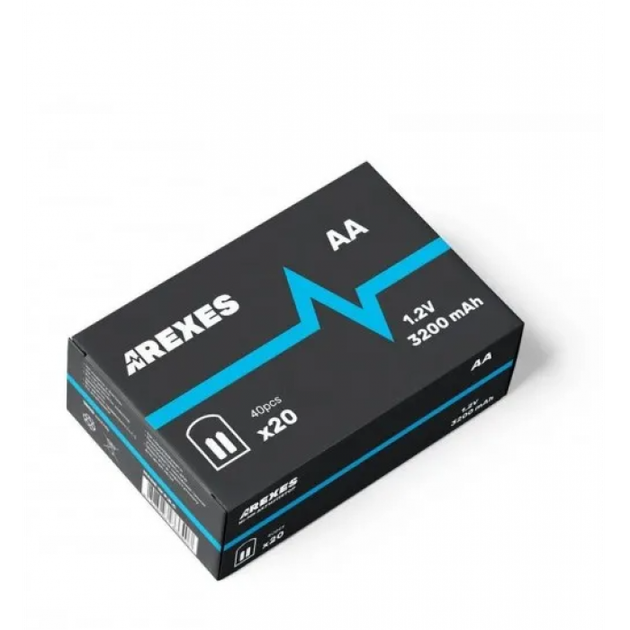 Акумулятор АА Arexes (3200mAh) 1.2v (NI-MH) пальчик - Фото 2 Акумулятор АА Arexes (3200mAh) 1.2v (NI-MH) пальчик - зображення 2