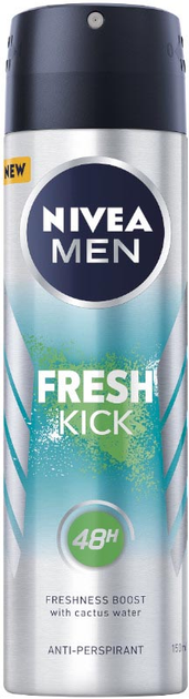 Антиперспірант Nivea Men Fresh Kick спрей 150 мл (5900017078625) - зображення 1
