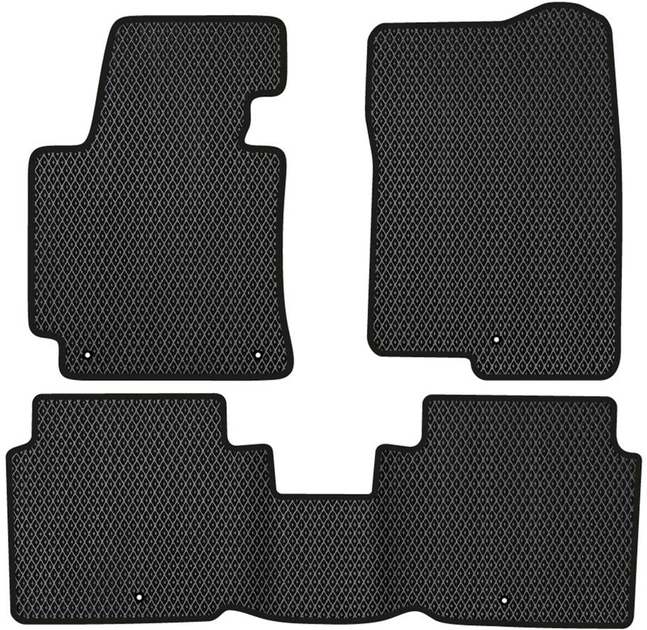 Акція на EVA килимки EVAtech в салон авто Hyundai Elantra (MD) (5 clips) 2010-2015 5 покоління Sedan USA 3 шт Black від Rozetka
