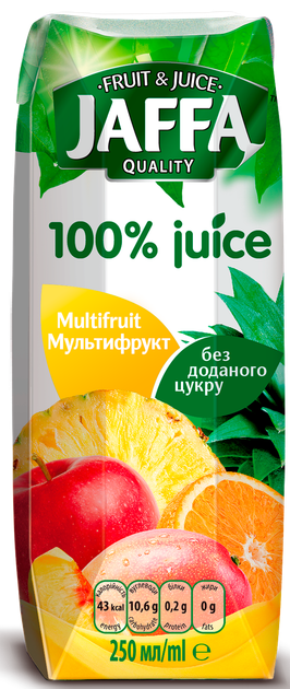 Упаковка сока Jaffa Мультифруктового 0.25 л х 15 шт (4820264290285) - изображение 2