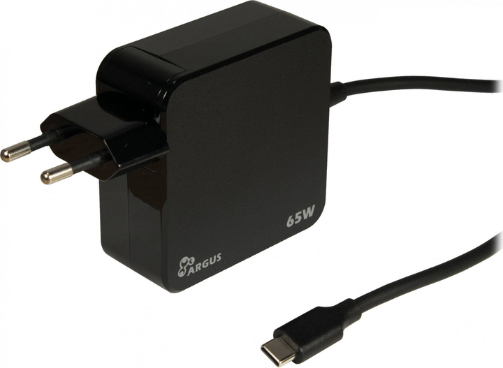 Ładowarka sieciowa Inter-Tech PD-2065 USB-C 65W Czarna (88882222) - obraz 1