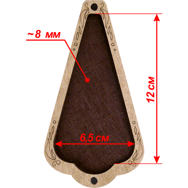 Шкатулка для рукоделия Wonderland Crafts FLZB(N)-026 (6,5*12см) Шкатулка для ножниц (8*15см) - изображение 4