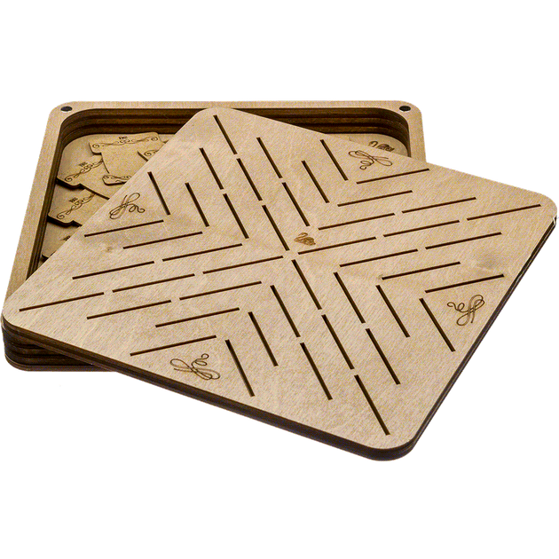 Шкатулка для рукоделия Wonderland Crafts + 46 бобинок FLZB(N)-062 (19*19*2.8см) - Фото 2 Шкатулка для рукоделия Wonderland Crafts + 46 бобинок FLZB(N)-062 (19*19*2.8см) - изображение 2