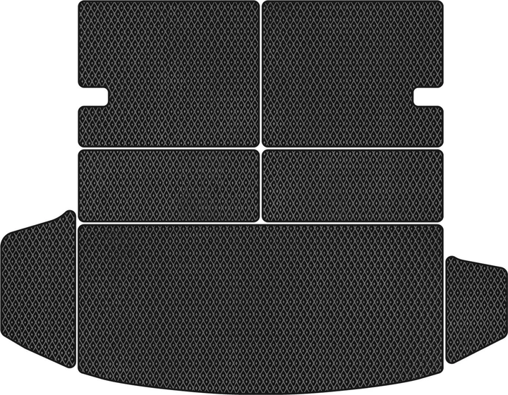 Акция на Комплект автокилимків EVAtech в багажник авто Skoda Kodiaq (7 seats) 2016-2021 SUV EU 7 шт Black от Rozetka