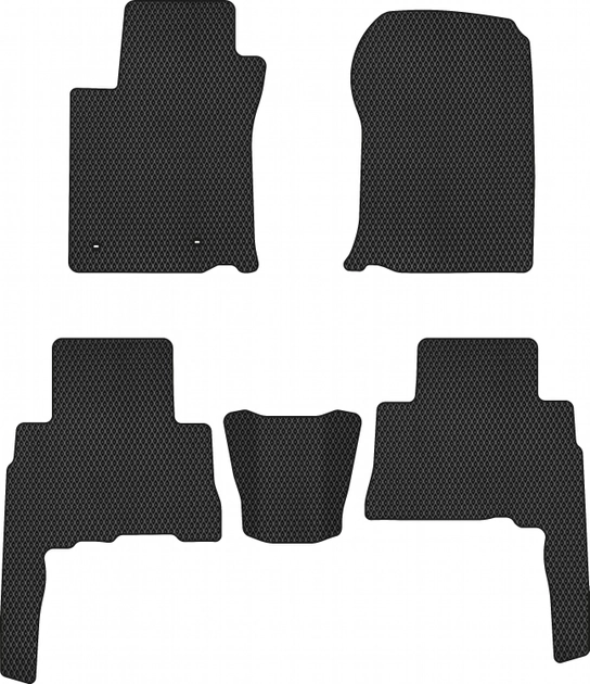 Акція на EVA килимки EVAtech в салон авто Toyota Land Cruiser Prado (150) 5 seats Restyling 2013+ 4 покоління SUV EU 5 шт Black від Rozetka