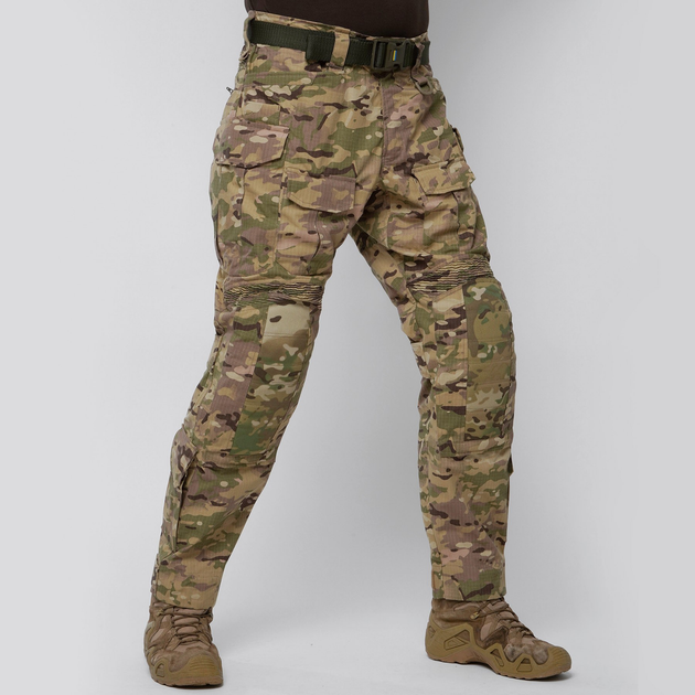 Штурмовые штаны UATAC GEN 5.2 с наколенниками и тактическим ремнем (L) мультикам (Multicam) STEPPE світлий - изображение 1