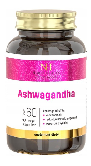 Suplement diety Noble Health Ashwagandha 60 kapsułek (5903068651021) - obraz 1