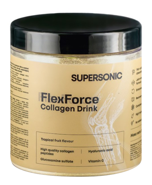 Напій Supersonic FlexForce Collagen Drink Тропічні фрукти 216 г (5905644489004) - зображення 1