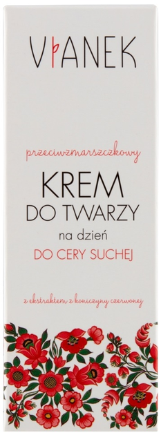 Krem do twarzy Vianek przeciwzmarszczkowy do cery suchej na dzień 50 ml (5902249011074) - obraz 1