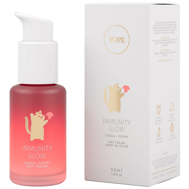 Krem do twarzy Yope Immunity Glow Chaga + Mak na dzień 50 ml (5903760200305) - obraz 1