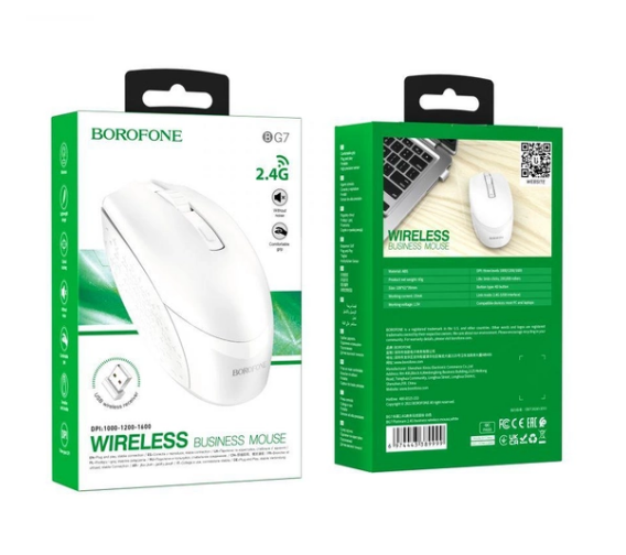 Мышка беспроводная Borofone BG7 white - изображение 3