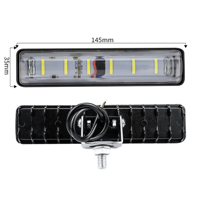 Додаткова світлодіодна LED фара, 6D лінза 18 W, 145 х 35 мм, 9-30 B - зображення 2