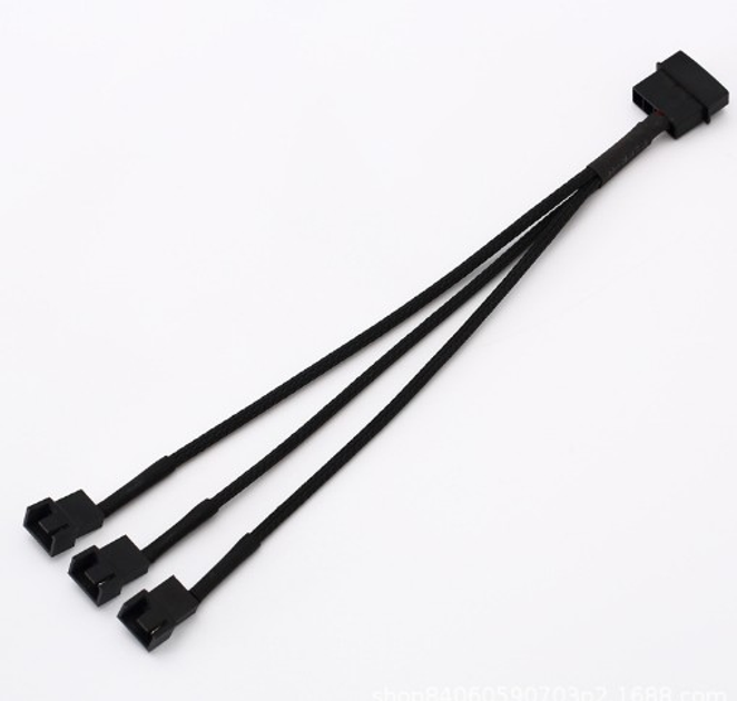 Переходник питания в оплетке MOLEX (молекс) 4 pin -> 3 шт 3/4 pin для ...
