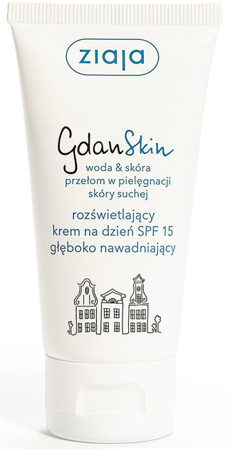 Krem do twarzy Ziaja GdanSkin rozświetlający głęboko nawadniający na dzień SPF15 50 ml (5901887042839) - obraz 1