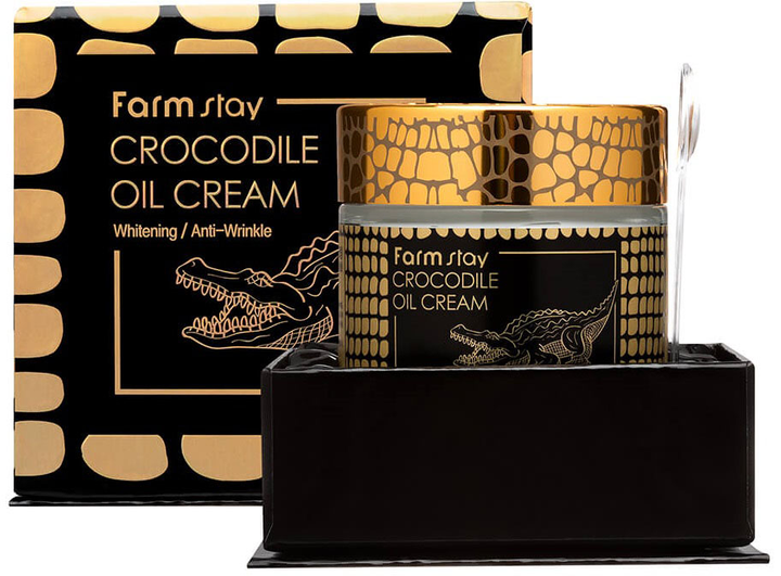 Krem do twarzy FarmStay Crocodile Oil Cream z olejkiem z krokodyla 70 g (8809187043075) - obraz 1