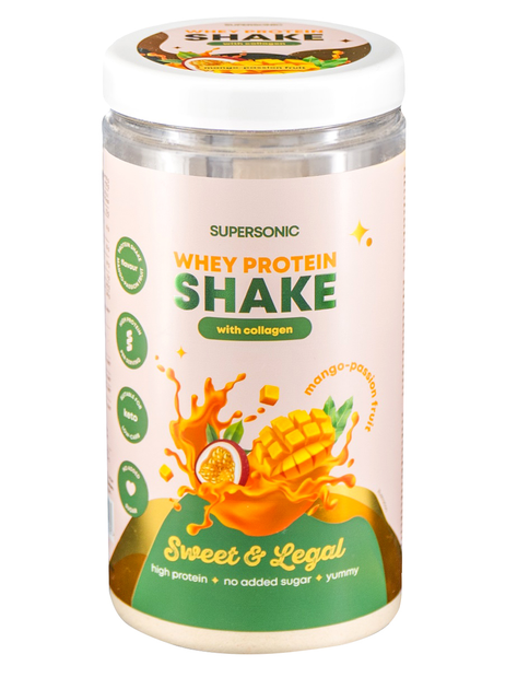 Shake proteinowy Supersonic z kolagenem o smaku mango + marakuja 560 g (5905644489233) - obraz 1