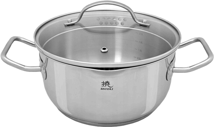 Каструля Shiori Steel Series Pro 316 20 см 3 л(5903839939464) - зображення 1